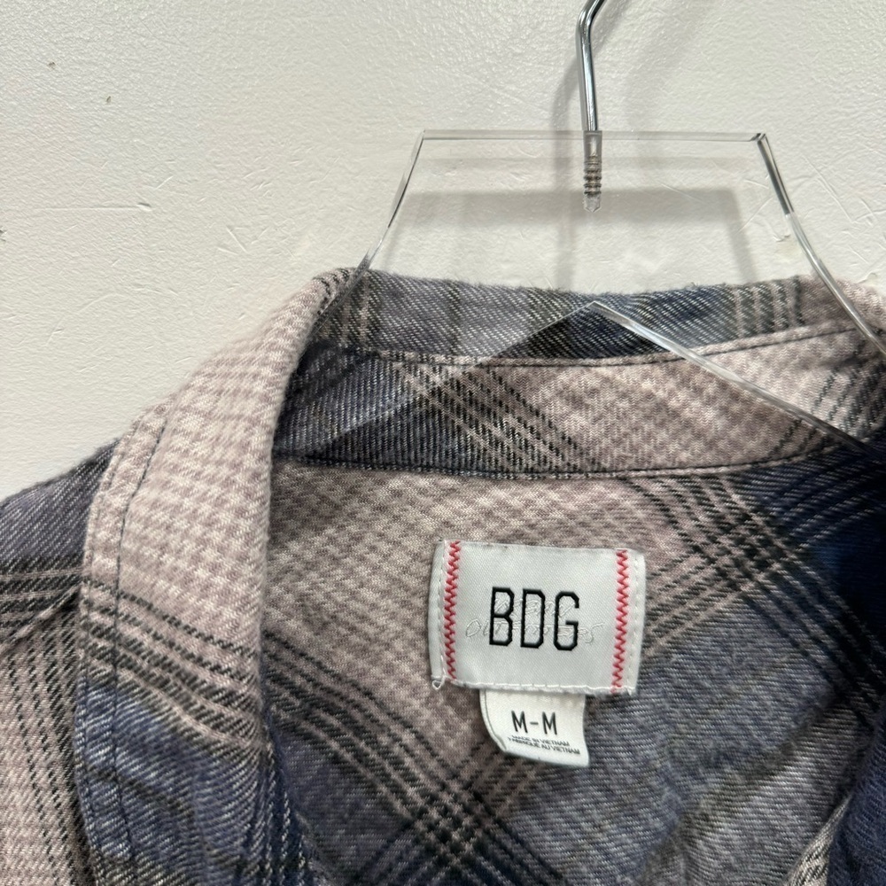 BDG Urban Outfitters Karl Slouchy Flannel Button Down Shirt Medium - Picture 6 of 10